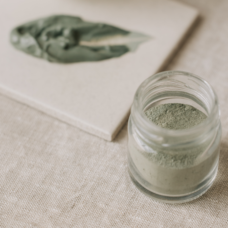 French Green Clay, Charcoal + Matcha Blend