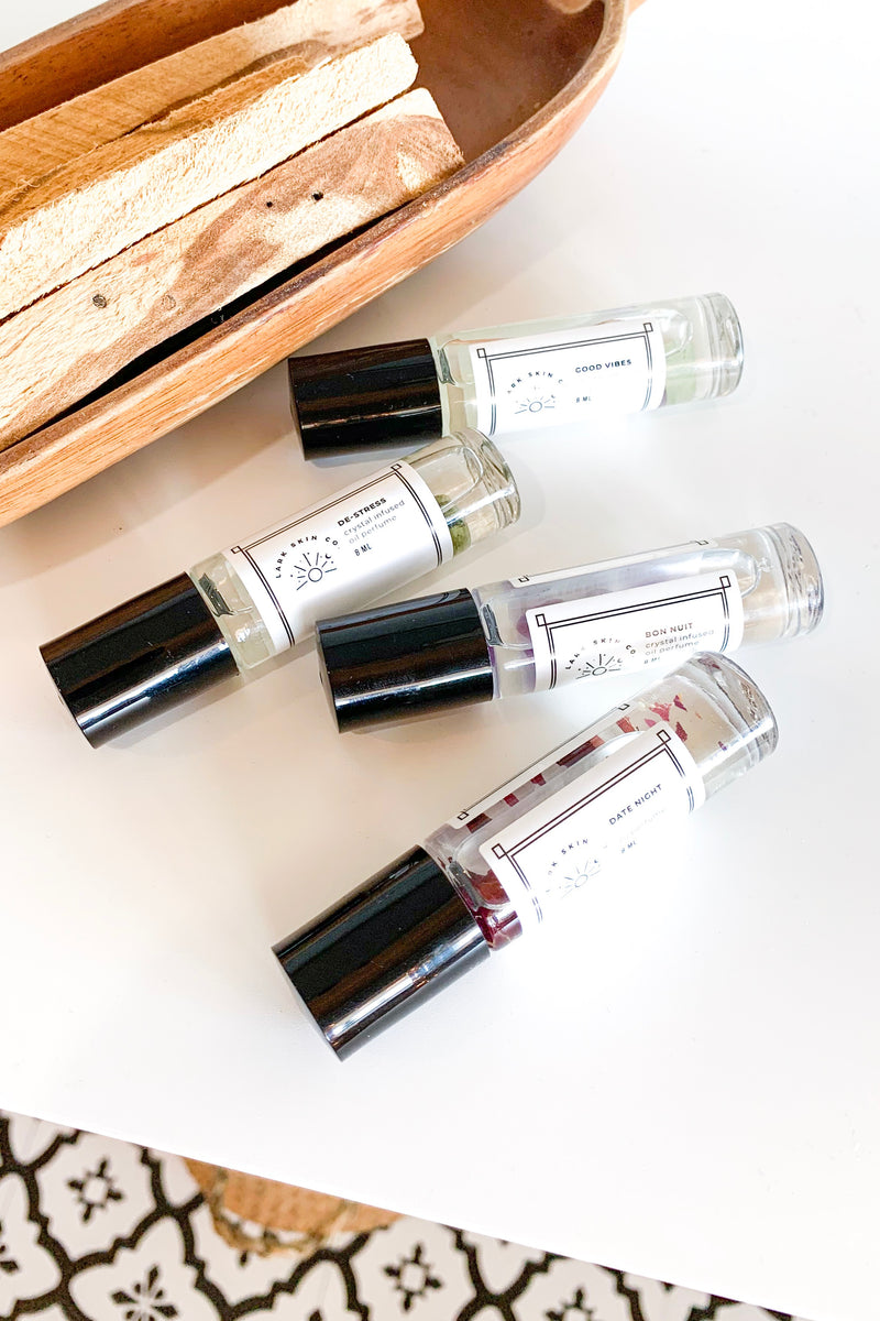 Crystal Infused Essential Oil Perfume - Lark Skin Co. 