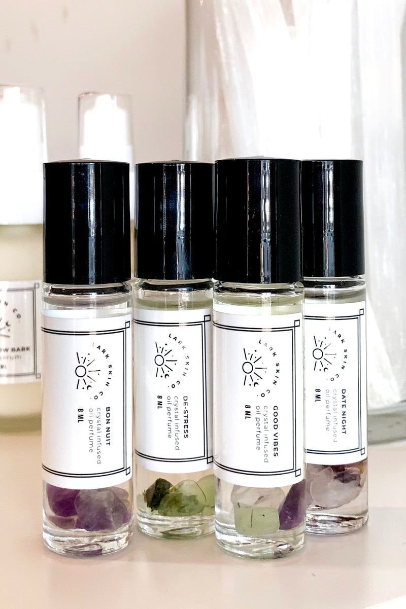 Crystal Infused Essential Oil Perfume - Lark Skin Co. 