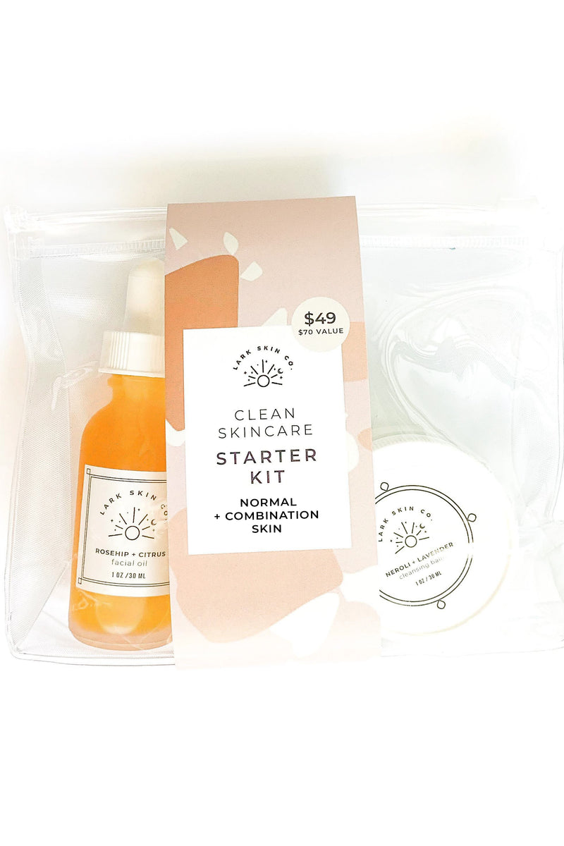Clean Skincare Starter Kit: Normal + Combination Kit - Lark Skin Co. 